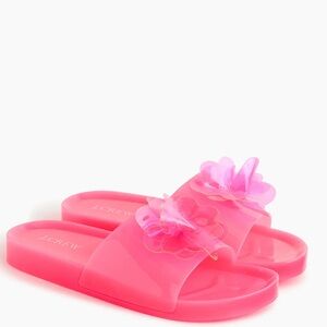 J.crew Pink jelly blossom slides